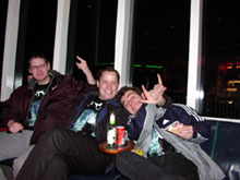 Florian, Morten and Danny on the ferry